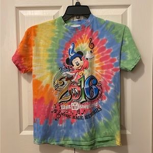Authentic 2016 Fantasia Mickey tie dye youth medium t-shirt